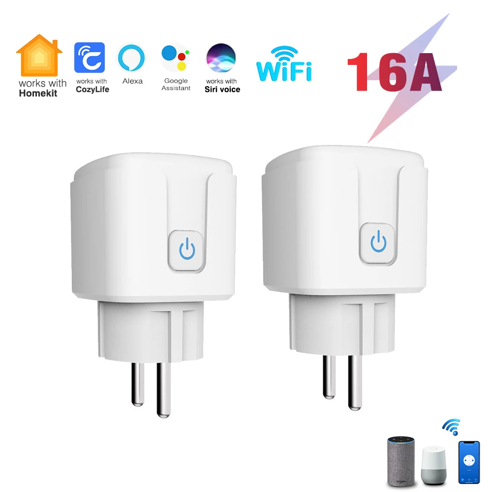Smart Outlet EU HomeKit Socket 16A/20A Energy Monitoring Support Siri Voice Control No Hub Required