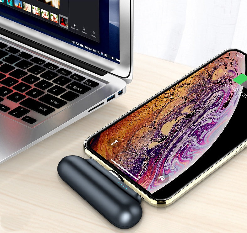 tekzi Mini-Powerbank 2600 mAh mit magnetischem Ladeanschluss – Produktabbildung