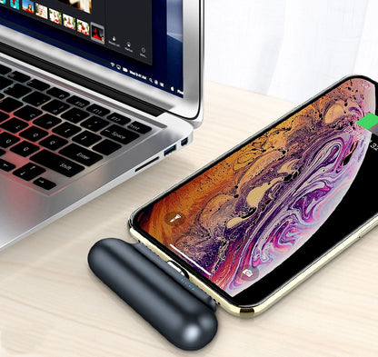 tekzi Mini-Powerbank 2600 mAh mit magnetischem Ladeanschluss – Produktabbildung