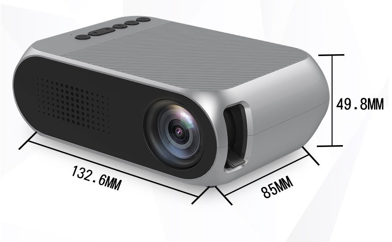tekzi Mini-Beamer YG320 mit HDMI, USB und TF-Kartenleser – Produktabbildung