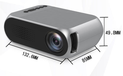 tekzi Mini-Beamer YG320 mit HDMI, USB und TF-Kartenleser – Produktabbildung
