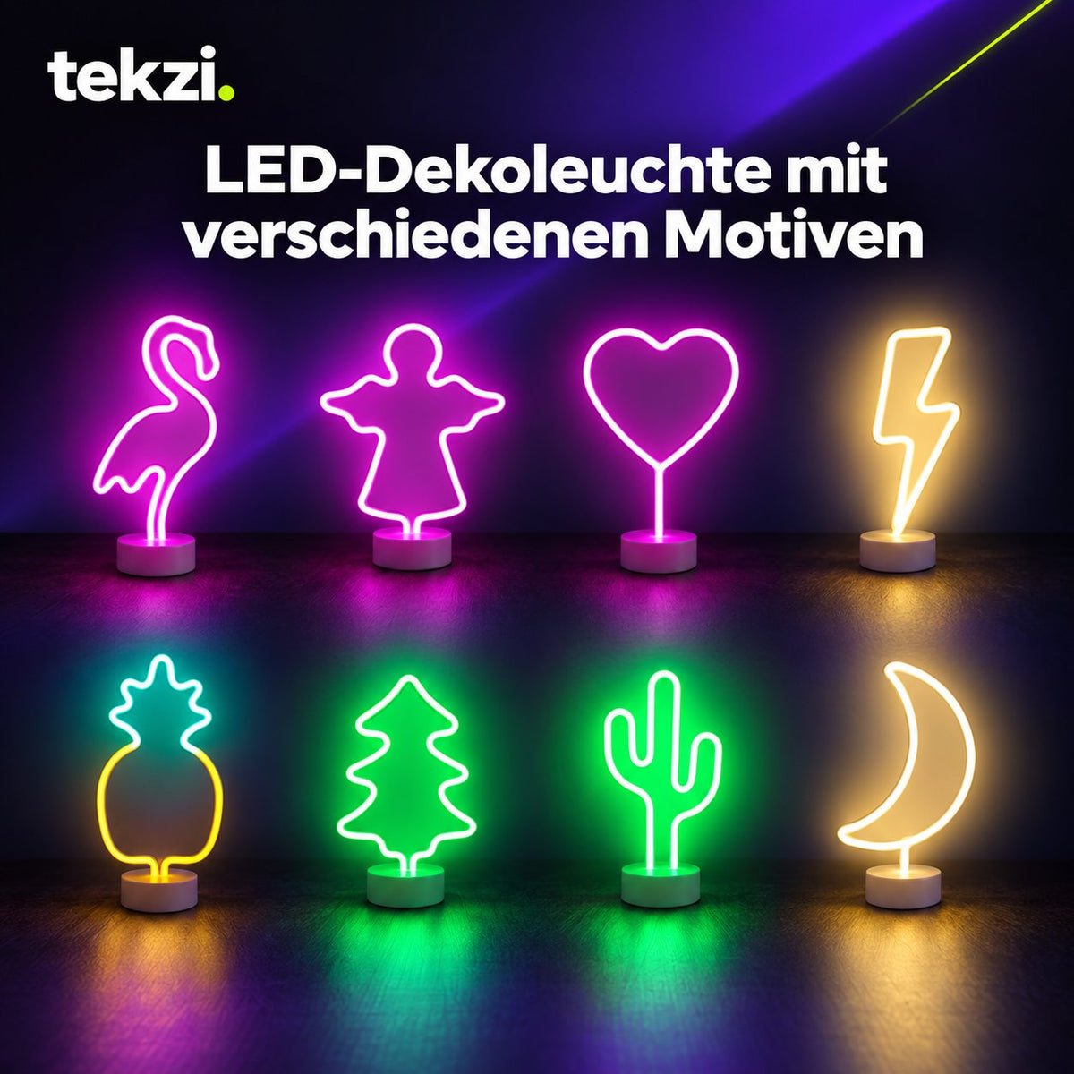 tekzi LED-Dekoleuchte mit verschiedenen Motiven – Ansicht 10 im TEKZI-Design