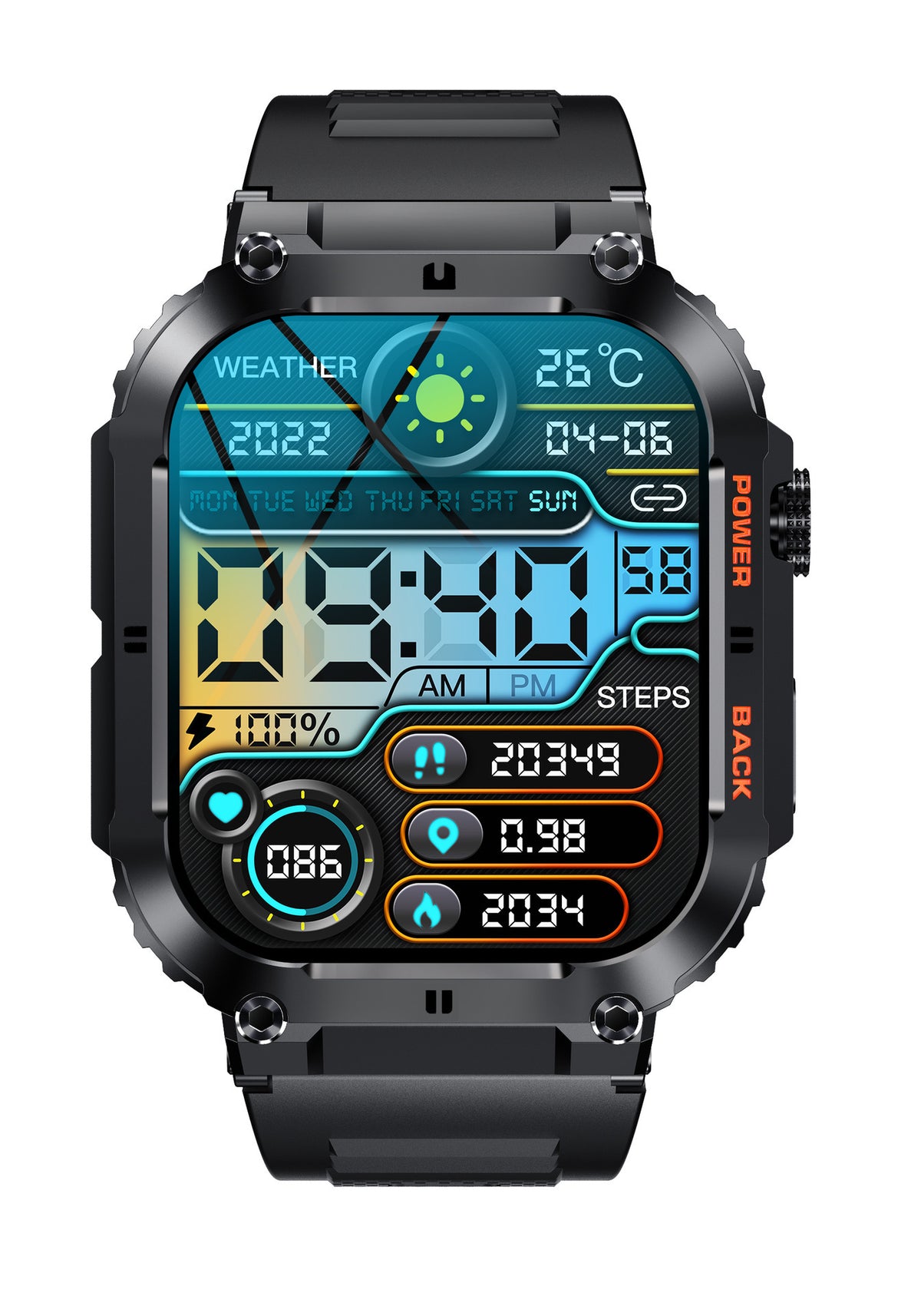 tekzi Smartwatch K57PRO mit TFT-Anzeige und Erinnerungsfunktion – Produktabbildung
