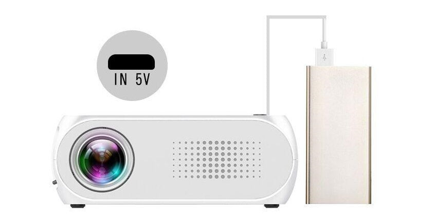 tekzi Mini-Beamer YG320 mit HDMI, USB und TF-Kartenleser – Produktabbildung
