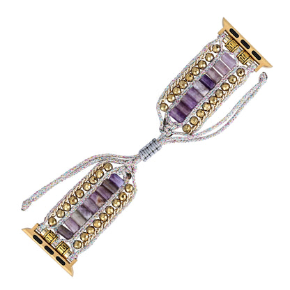 tekzi Smartwatch-Armband mit Amethyst im Boho-Stil – Produktabbildung