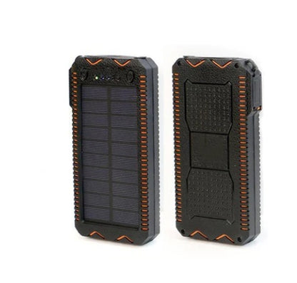 tekzi Solar-Powerbank mit 15.000 mAh und zwei LED-Leuchten – Produktabbildung