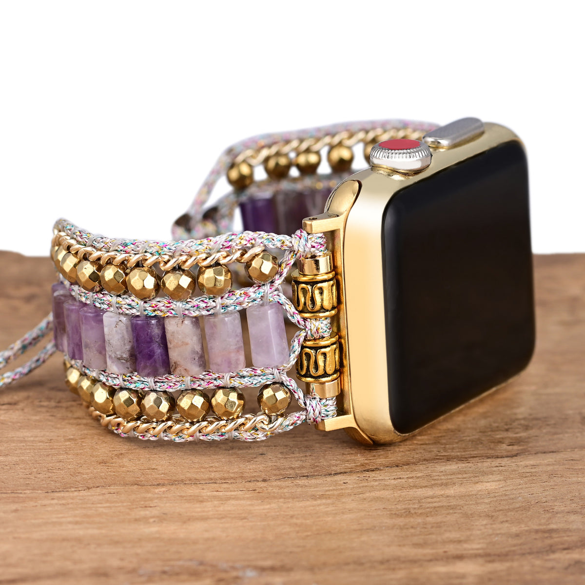 tekzi Smartwatch-Armband mit Amethyst im Boho-Stil – Produktabbildung