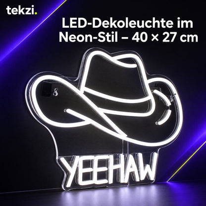 tekzi LED-Dekoleuchte im Neon-Stil – Kaltweiß, 40 × 27 cm – Ansicht 4 im TEKZI-Design