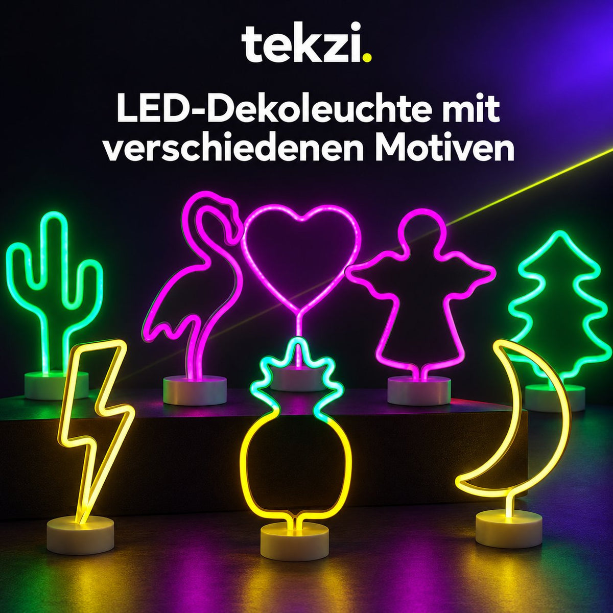 tekzi LED-Dekoleuchte mit verschiedenen Motiven – Ansicht 7 im TEKZI-Design