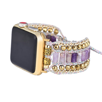 tekzi Smartwatch-Armband mit Amethyst im Boho-Stil – Produktabbildung