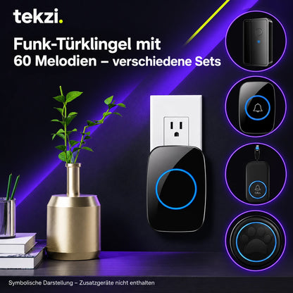 tekzi Funk-Türklingel mit 60 Melodien – verschiedene Sets – Ansicht 8 im TEKZI-Design