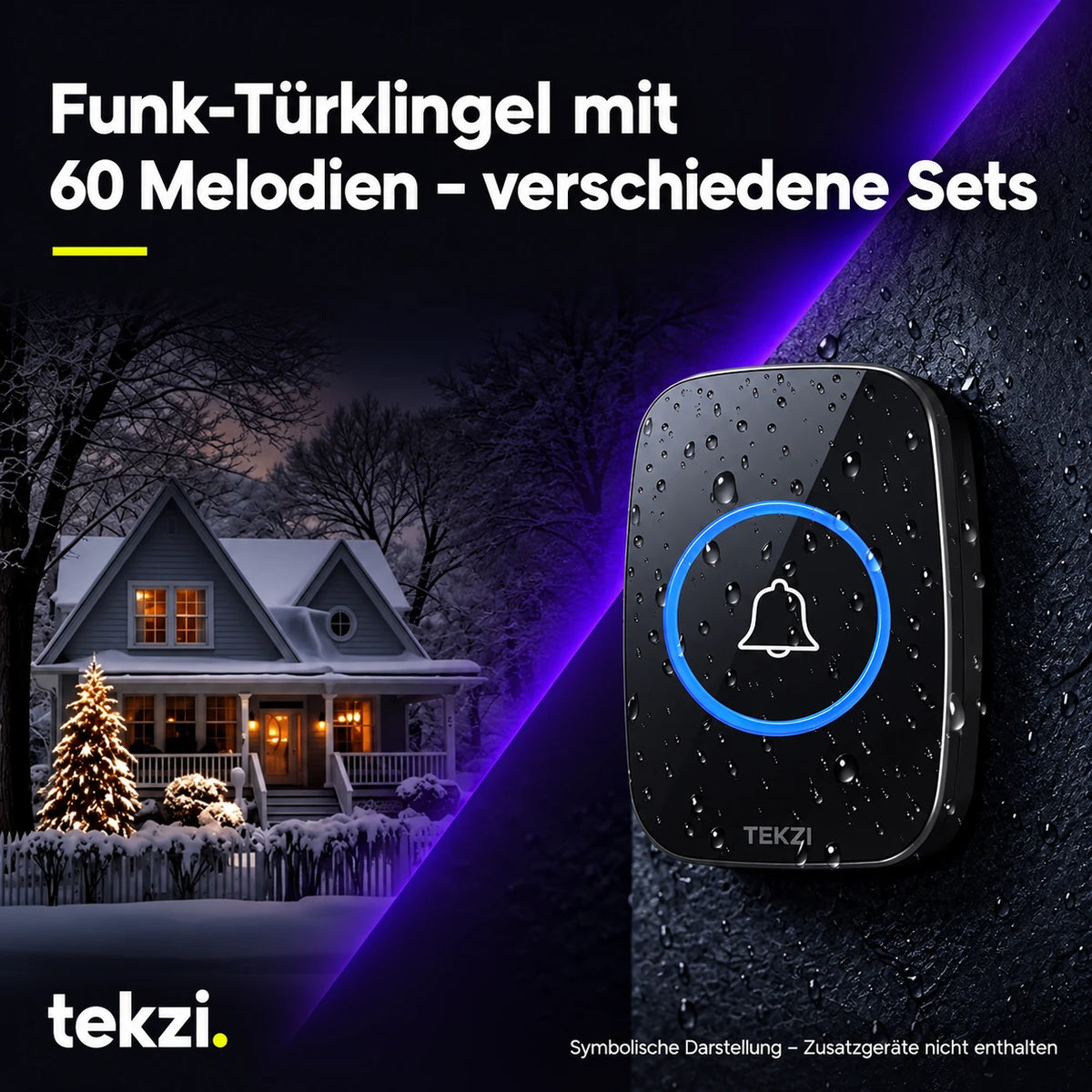 tekzi Funk-Türklingel mit 60 Melodien – verschiedene Sets – Ansicht 1 im TEKZI-Design