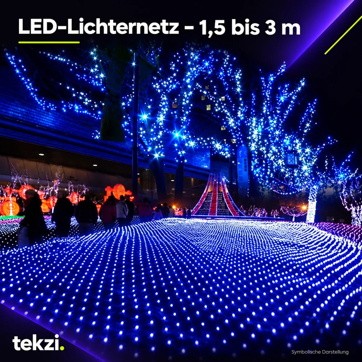 tekzi LED-Lichternetz – 1,5 bis 3 m – Ansicht 8 im TEKZI-Design