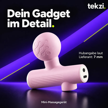 Rosa Mini-Massagegerät im Detail – Hubangabe laut Lieferant 7 mm, im TEKZI-Design
