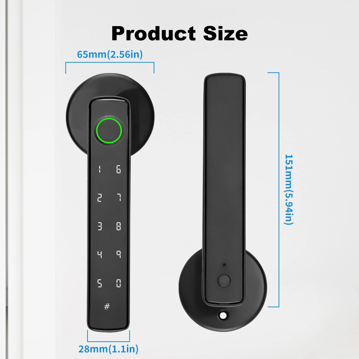 tekzi Tuya-Türgriffschloss 4-in-1 mit Fingerabdruck und Bluetooth