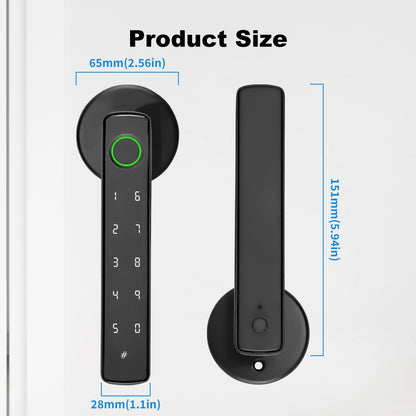 tekzi Tuya-Türgriffschloss 4-in-1 mit Fingerabdruck und Bluetooth