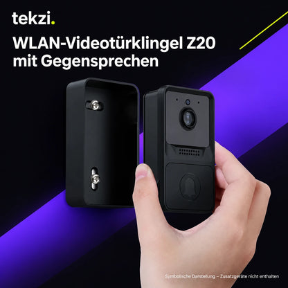tekzi WLAN-Videotürklingel Z20 mit Gegensprechen – Ansicht 5 im TEKZI-Design