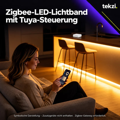 Zigbee-LED-Lichtband mit Tuya-Steuerung – Ansicht 6 im TEKZI-Design