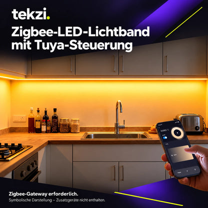 Zigbee-LED-Lichtband mit Tuya-Steuerung – Ansicht 7 im TEKZI-Design