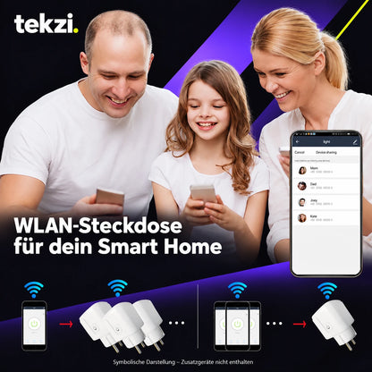WLAN-Steckdose für dein Smart Home – Ansicht 6 im TEKZI-Design
