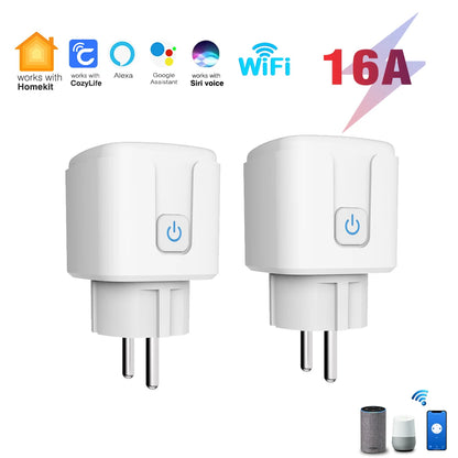 Smart Outlet EU HomeKit  Socket 16A/20A Energy Monitoring Support Siri Voice Control No Hub Required