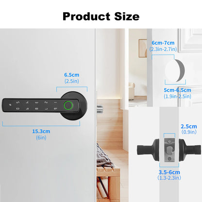 tekzi Tuya-Türgriffschloss 4-in-1 mit Fingerabdruck und Bluetooth