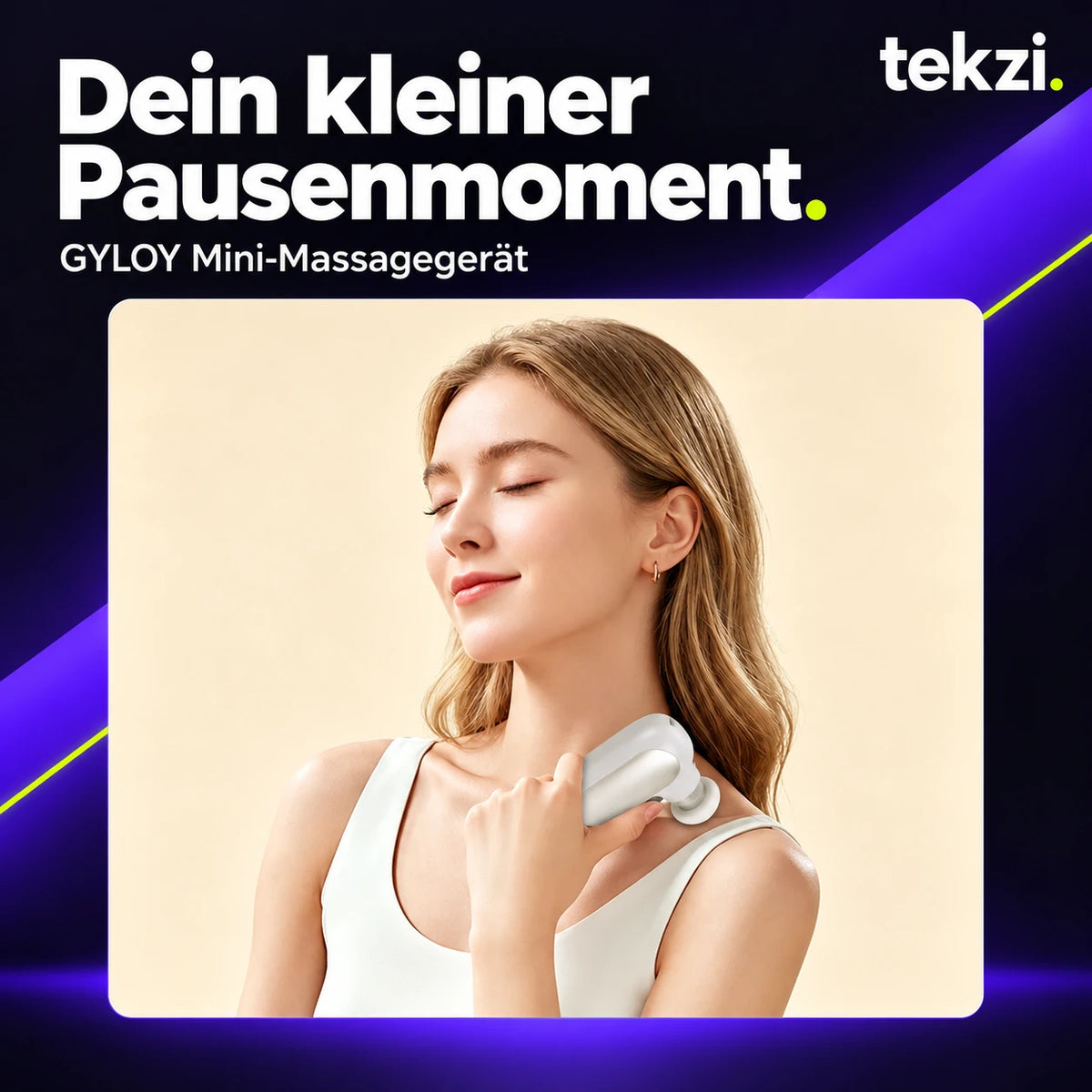 GYLOY Mini-Massagegerät im ursprünglichen Pausenmotiv, TEKZI-Design