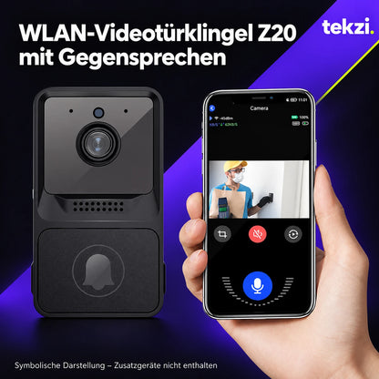 tekzi WLAN-Videotürklingel Z20 mit Gegensprechen – Ansicht 7 im TEKZI-Design