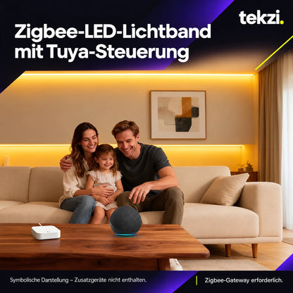 Zigbee-LED-Lichtband mit Tuya-Steuerung – Ansicht 3 im TEKZI-Design