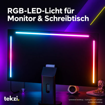 tekzi RGB-LED-Licht für Monitor & Schreibtisch – Ansicht 5 im TEKZI-Design