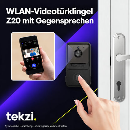 tekzi WLAN-Videotürklingel Z20 mit Gegensprechen – Ansicht 4 im TEKZI-Design