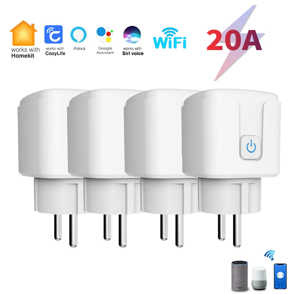 Smart Outlet EU HomeKit  Socket 16A/20A Energy Monitoring Support Siri Voice Control No Hub Required