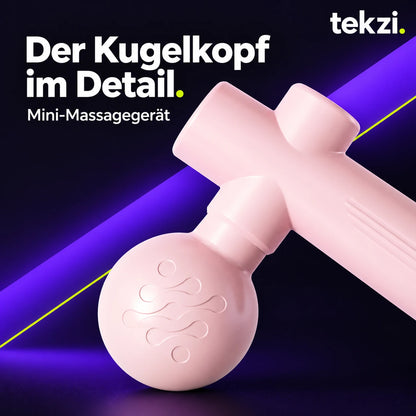 Kugelkopf des rosa Mini-Massagegeräts in Nahansicht im TEKZI-Design