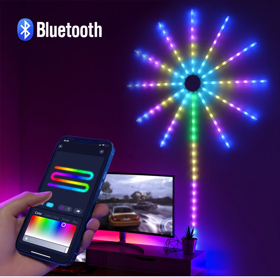 tekzi RGB-LED-Feuerwerkleuchte mit USB