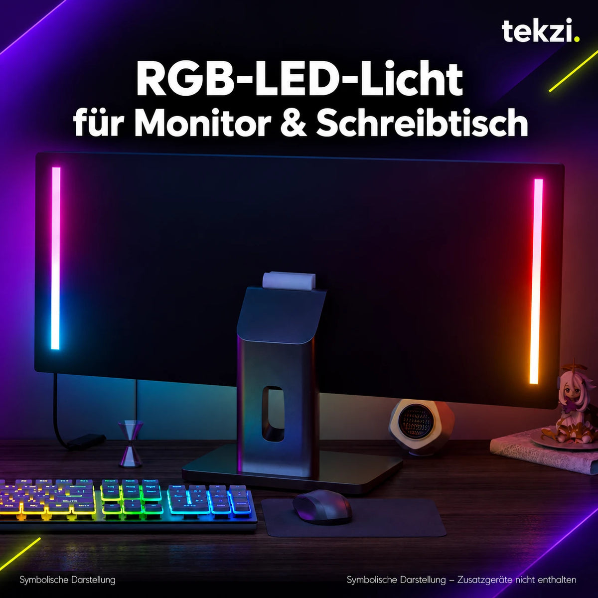 tekzi RGB-LED-Licht für Monitor & Schreibtisch – Ansicht 14 im TEKZI-Design
