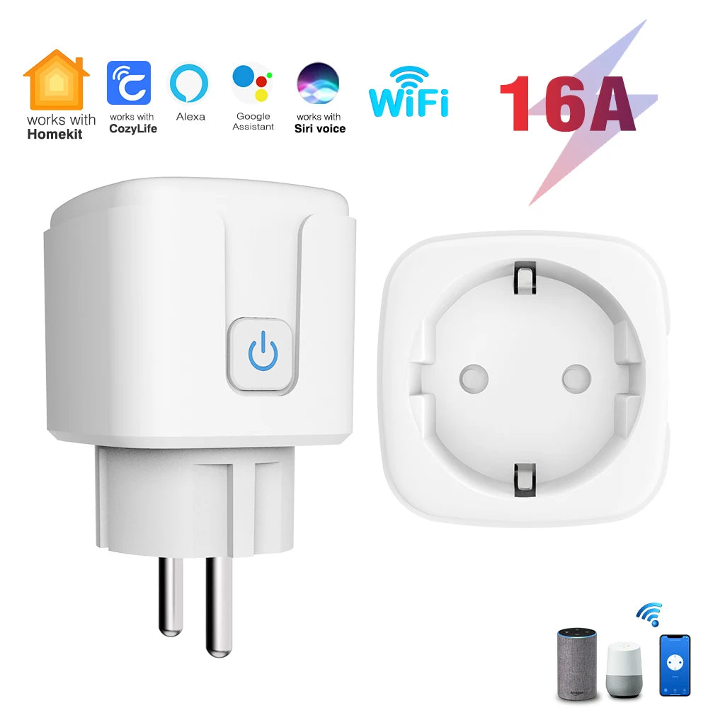 Smart Outlet EU HomeKit  Socket 16A/20A Energy Monitoring Support Siri Voice Control No Hub Required