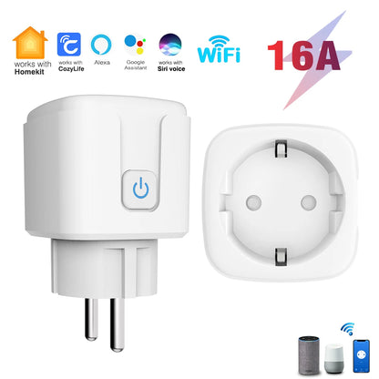 Smart Outlet EU HomeKit  Socket 16A/20A Energy Monitoring Support Siri Voice Control No Hub Required