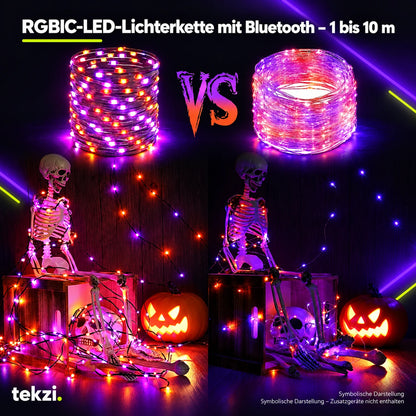 tekzi RGBIC-LED-Lichterkette mit Bluetooth – 1 bis 10 m – Ansicht 11 im TEKZI-Design