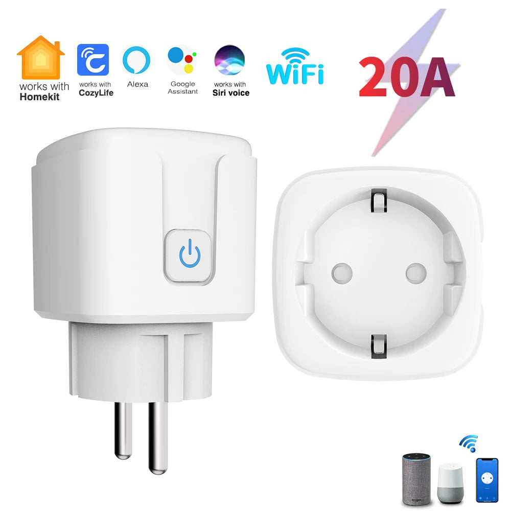 Smart Outlet EU HomeKit  Socket 16A/20A Energy Monitoring Support Siri Voice Control No Hub Required