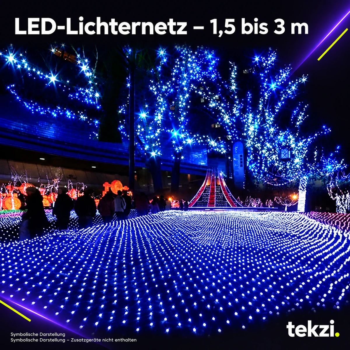 tekzi LED-Lichternetz – 1,5 bis 3 m – Ansicht 2 im TEKZI-Design