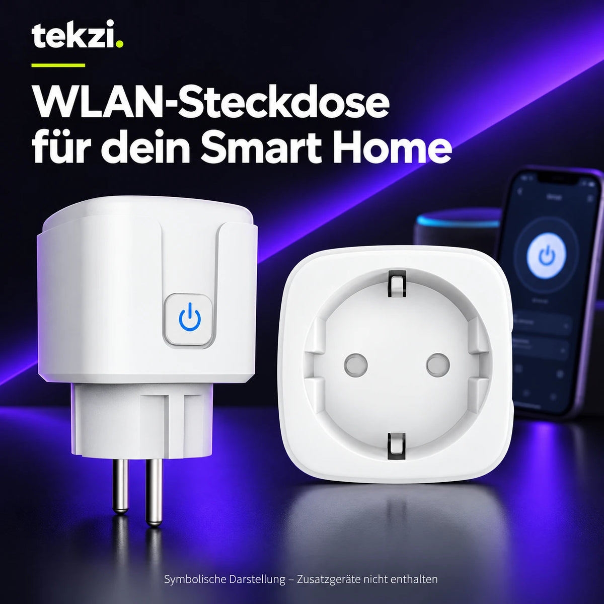 WLAN-Steckdose für dein Smart Home – Ansicht 5 im TEKZI-Design