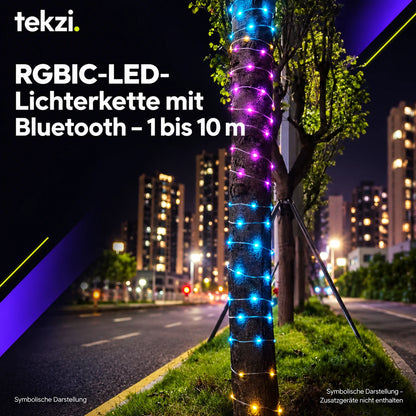 tekzi RGBIC-LED-Lichterkette mit Bluetooth – 1 bis 10 m – Ansicht 18 im TEKZI-Design