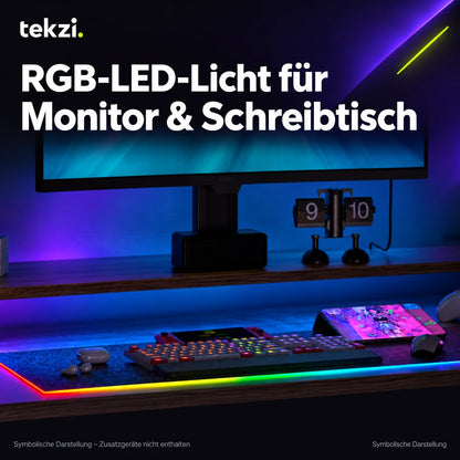 tekzi RGB-LED-Licht für Monitor & Schreibtisch – Ansicht 10 im TEKZI-Design