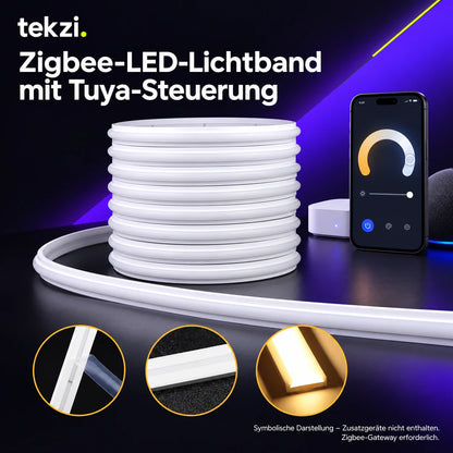 Zigbee-LED-Lichtband mit Tuya-Steuerung – Ansicht 5 im TEKZI-Design